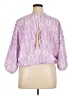 Unbranded 100% Polyester Purple 3/4 Sleeve Blouse Size 1X - photo 2