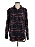 Athleta Plaid Black Long Sleeve Button-Down Shirt Size M - photo 1