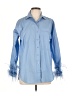 J.Crew Collection 100% Cotton Blue Long Sleeve Blouse Size L (estimated) - photo 1