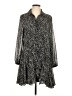 Zara 100% Polyester Animal Print Black Casual Dress Size L - photo 1