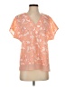 DKNY Orange Short Sleeve Blouse Size S - photo 1