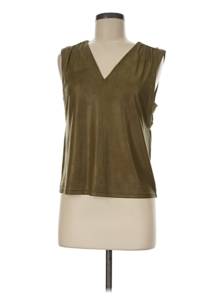 Pre-owned Halogen Sleeveless T-shirt In Brown