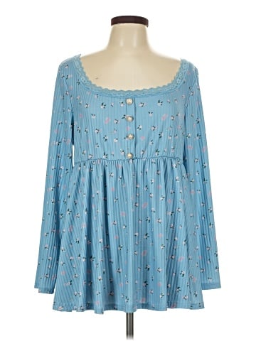 Shein Curve Long Sleeve Blouse (view 1)