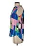 Mara Hoffman Color Block Purple Sleeveless Button-Down Shirt Size XS - photo 5