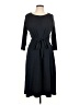 Lands' End Solid Black Casual Dress Size L - photo 1
