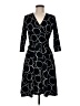 Leota Graphic Black Casual Dress Size M - photo 1