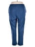 Woman Within Solid Blue Track Pants Size 22 (1X) - photo 2