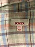 Bongo 100% Rayon Plaid Ivory Long Sleeve Button-Down Shirt Size M - photo 7