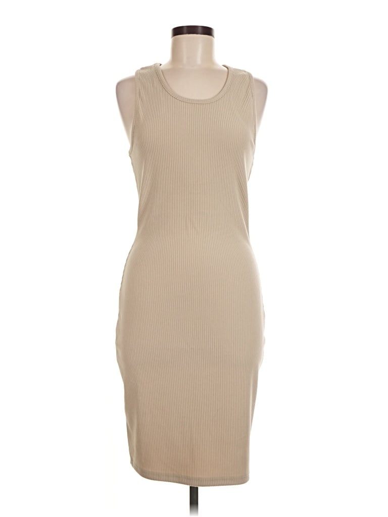 Pre-owned Pink Lily Casual Dress In Tan