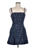 Cider Checkered-gingham Blue Cocktail Dress Size S - photo 1