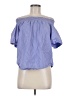 J.Crew 100% Cotton Blue Short Sleeve Blouse Size 8 - photo 1