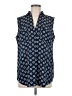 Ann Taylor 100% Polyester Blue Sleeveless Blouse Size M - photo 1