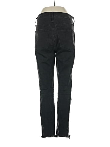 Madewell Petite 10" High-Rise Skinny Jeans in Berkeley Black: Button-Through Edition (view 2)