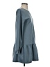 Unbranded Solid Teal Casual Dress Size XS - photo 4