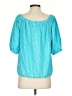 MICHAEL Michael Kors Teal Short Sleeve Blouse Size S - photo 2