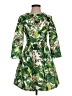 Mode 100% Polyester Print Green Cocktail Dress Size XS - photo 1