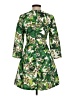 Mode 100% Polyester Print Green Cocktail Dress Size XS - photo 2