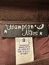 Hampton Nites 100% Polyester Black Brown Formal Skirt Size 8 - photo 4