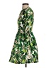Mode 100% Polyester Print Green Cocktail Dress Size XS - photo 5