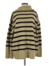 WeWoreWhat Stripes Tan Turtleneck Sweater Size Med - Lg - photo 1