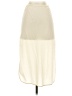 Saks Fifth Avenue 100% Polyester Solid Ivory Formal Skirt Size 27 waist - photo 1