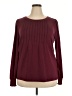 Automet Burgundy Long Sleeve Blouse Size 2X - photo 1