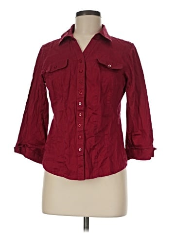 DressBarn 3/4 Sleeve Button-Down Shirt (view 1)