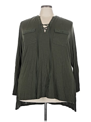 Melissa McCarthy Seven7 3/4 Sleeve Blouse (view 1)
