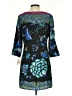 Assorted Brands 100% Viscose Print Blue Casual Dress Size 4 - photo 2