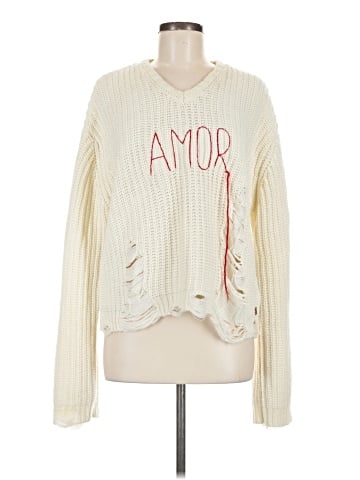 Peace Love World Pullover Sweater (view 1)