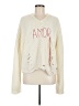 Peace Love World 100% Acrylic Ivory Pullover Sweater Size M - photo 1