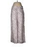 J.Crew Animal Print Silver Purple Linen Pants Size 8 - photo 1