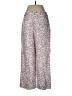 J.Crew Animal Print Silver Purple Linen Pants Size 8 - photo 2