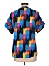 Jodifl 100% Polyester Color Block Blue Short Sleeve Blouse Size L - photo 2