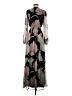 Lulus 100% Polyester Floral Black Casual Dress Size XS - photo 2