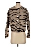 Rebecca Taylor Animal Print Graphic Multi Color Brown Wool Cardigan Size XS - photo 1
