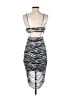 Unbranded 100% Polyester Animal Print Silver Cocktail Dress Size 4 - photo 2
