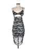 Unbranded 100% Polyester Animal Print Silver Cocktail Dress Size 4 - photo 1