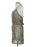 Quinn 100% Polyester Metallic Silver Cocktail Dress Size S - photo 5
