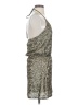 Quinn 100% Polyester Metallic Silver Cocktail Dress Size S - photo 4