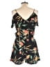 Shein 100% Viscose Tropical Black Romper Size L - photo 2