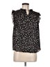 Ann Taylor LOFT 100% Polyester Stars Black Sleeveless Blouse Size M - photo 1