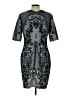 Baraschi 100% Polyester Paisley Gray Cocktail Dress Size L (estimated) - photo 2