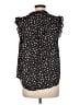 Ann Taylor LOFT 100% Polyester Stars Black Sleeveless Blouse Size M - photo 2