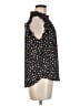 Ann Taylor LOFT 100% Polyester Stars Black Sleeveless Blouse Size M - photo 4