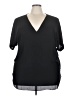 Absolute Angel 100% Polyester Black Short Sleeve Blouse Size 3X - photo 1