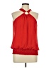 Cache 100% Polyester Red Sleeveless Blouse Size L - photo 1