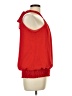 Cache 100% Polyester Red Sleeveless Blouse Size L - photo 4