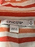 Chico's 100% Linen Stripes Orange 3/4 Sleeve Button-Down Shirt Size Lg (2) - photo 7