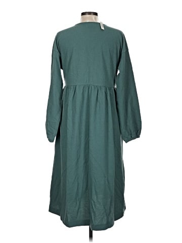Madewell Long-Sleeve V-Neck Crossover Dress (view 2)
